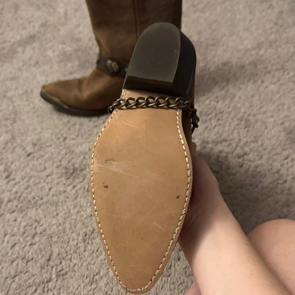 Masterson RB920 Western Leather Rodeo Cowboy Boots Pointed Toe Tips Women's 7 - Picture 4 of 9